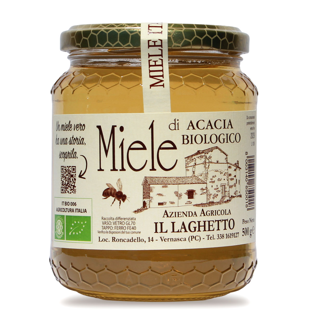 Vasetto di miele di acacia Il Laghetto Vasetto di miele di acacia Il Laghetto