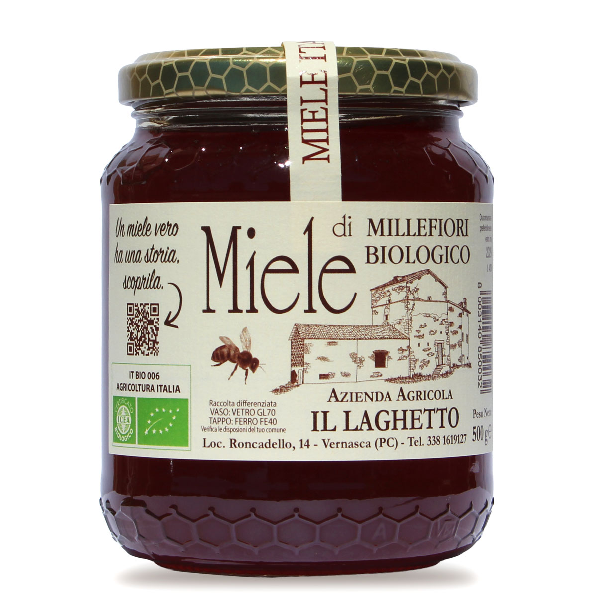 Vasetto di miele millefiori Il Laghetto Vasetto di miele millefiori Il Laghetto