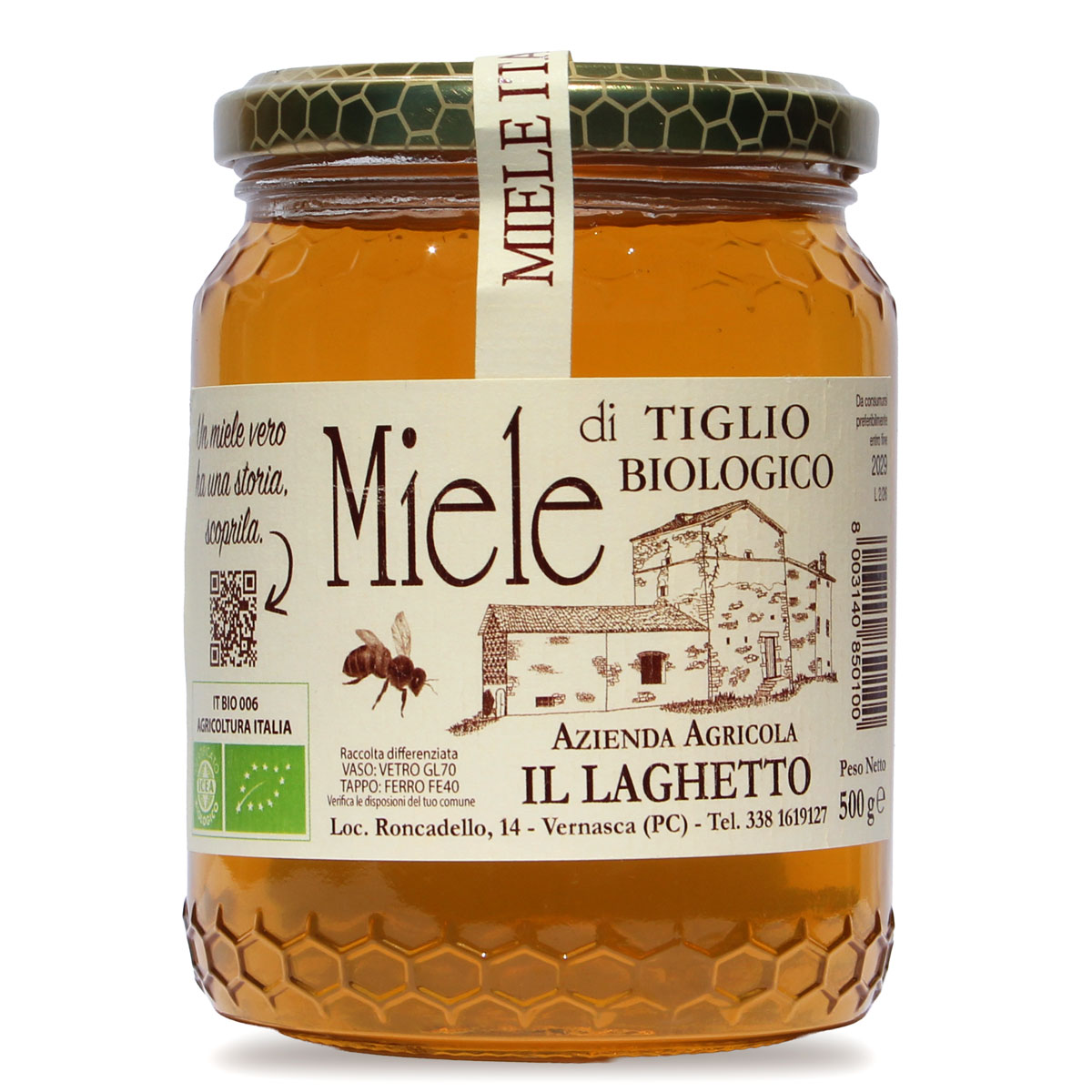 Vasetto di miele di tiglio Il Laghetto Vasetto di miele di tiglio Il Laghetto